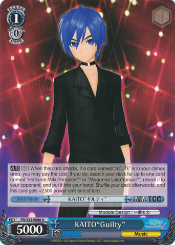 PD/S22-E086 KAITO"Guilty" - Hatsune Miku -Project DIVA- ƒ English Weiss Schwarz Trading Card Game