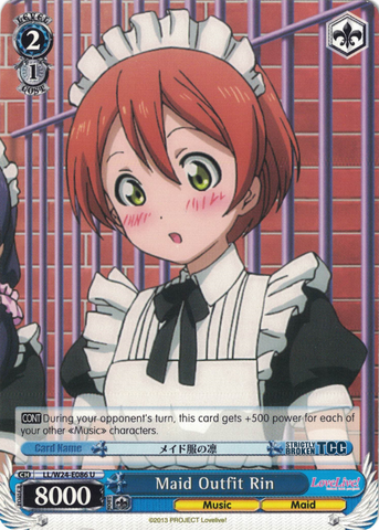 LL/W24-E086 Maid Outfit Rin - Love Live! English Weiss Schwarz Trading Card Game