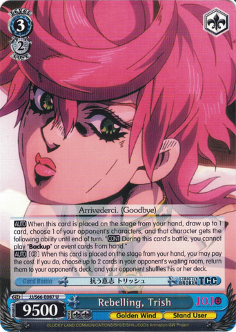 JJ/S66-E087 Rebelling, Trish - JoJo's Bizarre Adventure: Golden Wind English Weiss Schwarz Trading Card Game