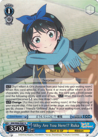KNK/W86-E087 Why Are You Here!? Ruka - Rent-A-Girlfriend Weiss Schwarz English Trading Card Game