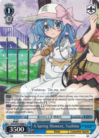 DAL/W79-E088 A Spring Moment, Yoshino - Date A Live English Weiss Schwarz Trading Card Game