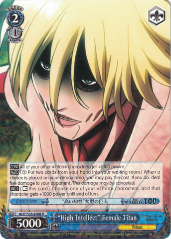 AOT/S35-E088 "High Intellect" Female Titan - Attack On Titan Vol.1 English Weiss Schwarz Trading Card Game