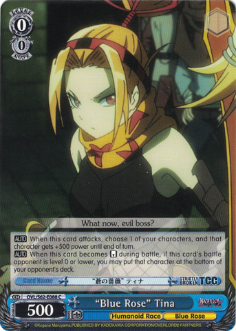 OVL/S62-E088 "Blue Rose" Tina - Nazarick: Tomb of the Undead English Weiss Schwarz Trading Card Game