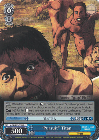 AOT/S50-E088b "Pursuit" Titan - Attack On Titan Vol.2 English Weiss Schwarz Trading Card Game