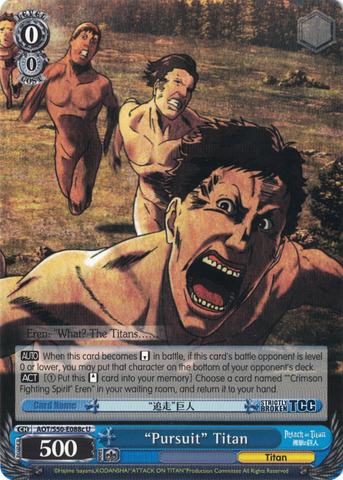 AOT/S50-E088c "Pursuit" Titan - Attack On Titan Vol.2 English Weiss Schwarz Trading Card Game