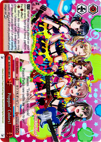 BD/EN-W03-089S Poppin' Colors (Foil) - Bang Dream Girls Band Party! MULTI LIVE English Weiss Schwarz Trading Card Game