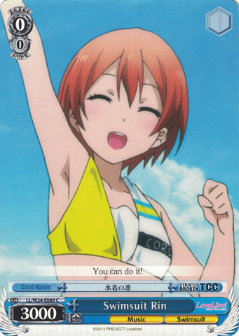 LL/W24-E089 Swimsuit Rin - Love Live! English Weiss Schwarz Trading Card Game