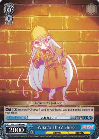 NGL/S58-E090 What's This? Shiro - No Game No Life English Weiss Schwarz Trading Card Game