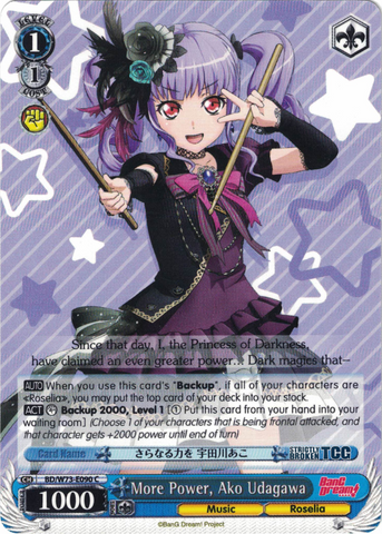 BD/W73-E090 More Power, Ako Udagawa - Bang Dream Vol.2 English Weiss Schwarz Trading Card Game