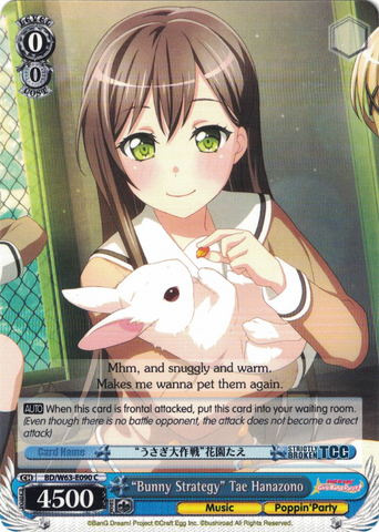 BD/W63-E090 "Bunny Strategy" Tae Hanazono - Bang Dream Girls Band Party! Vol.2 English Weiss Schwarz Trading Card Game