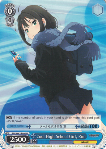 IMC/W41-E090 Cool High School Girl, Rin - The Idolm@ster Cinderella Girls English Weiss Schwarz Trading Card Game