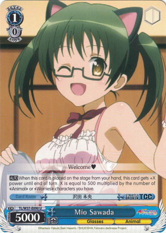 TL/W37-E090 Mio Sawada - To Loveru Darkness 2nd English Weiss Schwarz Trading Card Game