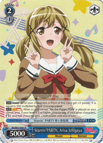 BD/W47-E091	Starrin'PARTY, Arisa Ichigaya - Bang Dream Vol.1 English Weiss Schwarz Trading Card Game