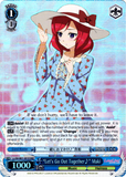 LL/EN-W01-091R "Let's Go Out Together♪" Maki (Foil) - Love Live! DX English Weiss Schwarz Trading Card Game