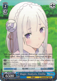 RZ/S55-E091 Magic Analysis, Emilia - Re:ZERO -Starting Life in Another World- Vol.2 English Weiss Schwarz Trading Card Game