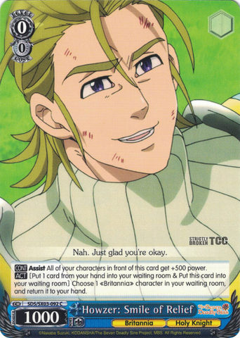 SDS/SX03-092 Howzer: Smile of Relief - The Seven Deadly Sins English Weiss Schwarz Trading Card Game