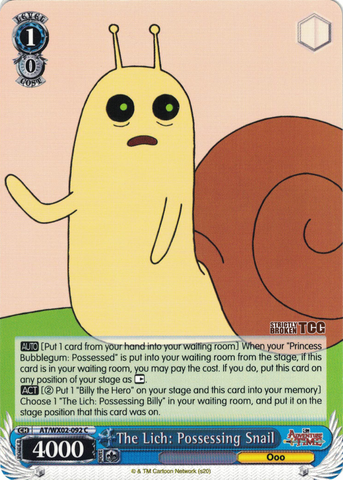AT/WX02-092 The Lich: Possessing Snail - Adventure Time English Weiss Schwarz Trading Card Game