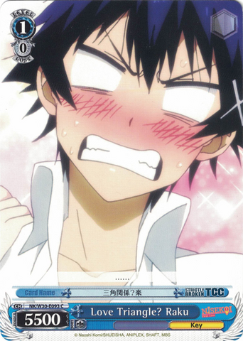 NK/W30-E093 Love Triangle? Raku - NISEKOI -False Love- English Weiss Schwarz Trading Card Game