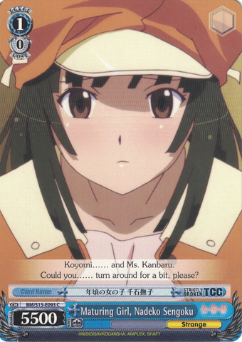 BM/S15-E093 Maturing Girl, Nadeko Sengoku - BAKEMONOGATARI English Weiss Schwarz Trading Card Game