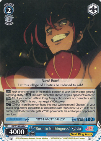 KS/W76-E093 "Burn to Nothingness" Sylvia - KONOSUBA -God’s blessing on this wonderful world! Legend of Crimson English Weiss Schwarz Trading Card Game