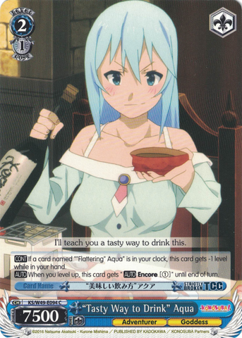 KS/W49-E094 “Tasty Way to Drink” Aqua - KONOSUBA -God’s blessing on this wonderful world! Vol. 1 English Weiss Schwarz Trading Card Game