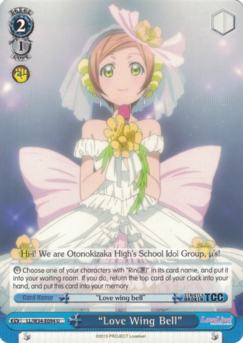 LL/W34-E094 "Love Wing Bell" - Love Live! Vol.2 English Weiss Schwarz Trading Card Game