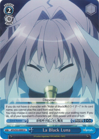 APO/S53-E095 La Black Luna - Fate/Apocrypha English Weiss Schwarz Trading Card Game