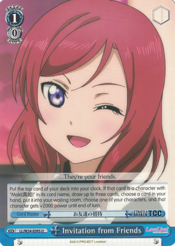 LL/W34-E095 Invitation from Friends - Love Live! Vol.2 English Weiss Schwarz Trading Card Game