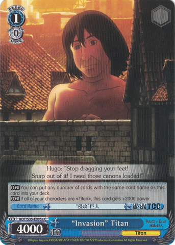 AOT/S35-E095a "Invasion" Titan - Attack On Titan Vol.1 English Weiss Schwarz Trading Card Game