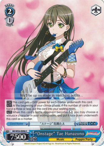 BD/W54-E096 "Onstage" Tae Hanazono - Bang Dream Girls Band Party! Vol.1 English Weiss Schwarz Trading Card Game