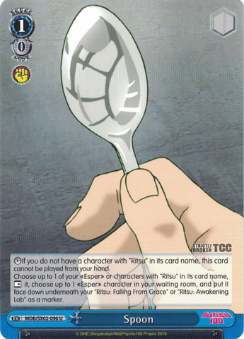 MOB/SX02-096 Spoon - Mob Psycho 100 English Weiss Schwarz Trading Card Game