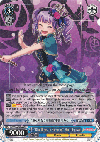 BD/EN-W03-096 "Blue Roses in Harmony" Ako Udagawa - Bang Dream Girls Band Party! MULTI LIVE English Weiss Schwarz Trading Card Game