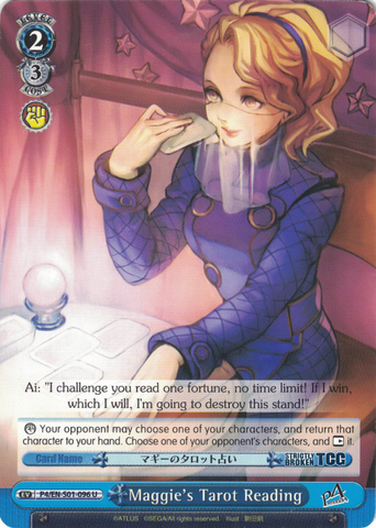 P4/EN-S01-096 Maggie's Tarot Reading - Persona 4 English Weiss Schwarz Trading Card Game