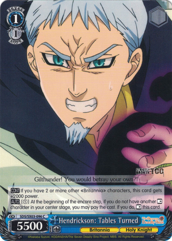 SDS/SX03-096 Hendrickson: Tables Turned - The Seven Deadly Sins English Weiss Schwarz Trading Card Game