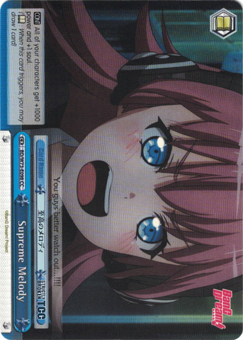 BD/W73-E098 Supreme Melody - Bang Dream Vol.2 English Weiss Schwarz Trading Card Game