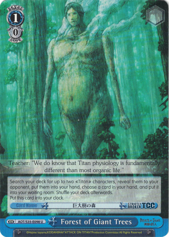 AOT/S35-E098 Forest of Giant Trees - Attack On Titan Vol.1 English Weiss Schwarz Trading Card Game
