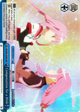 MR/W80-E098R Compensation for a Wish (Foil) - TV Anime "Magia Record: Puella Magi Madoka Magica Side Story" English Weiss Schwarz Trading Card Game