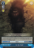 AOT/S50-E098 In the Wall - Attack On Titan Vol.2 English Weiss Schwarz Trading Card Game