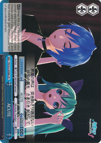PD/S22-E098b ACUTE - Hatsune Miku -Project DIVA- ƒ English Weiss Schwarz Trading Card Game