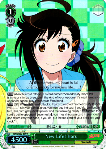 NK/WE22-E09 New Life! Haru (Foil) - NISEKOI -False Love- Extra Booster English Weiss Schwarz Trading Card Game