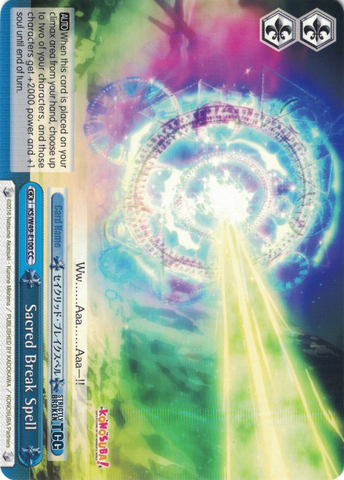 KS/W49-E100 Sacred Break Spell - KONOSUBA -God’s blessing on this wonderful world! Vol. 1 English Weiss Schwarz Trading Card Game