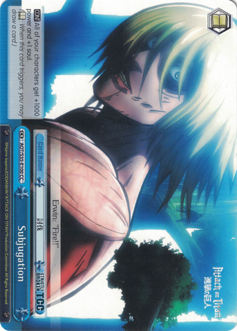 AOT/S35-E100 Subjugation - Attack On Titan Vol.1 English Weiss Schwarz Trading Card Game