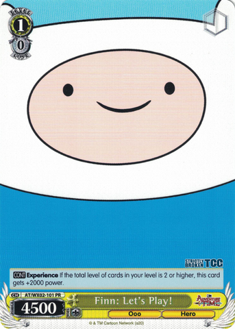 AT/WX02-101 Finn: Let's Play!  - Adventure Time English Weiss Schwarz Trading Card Game
