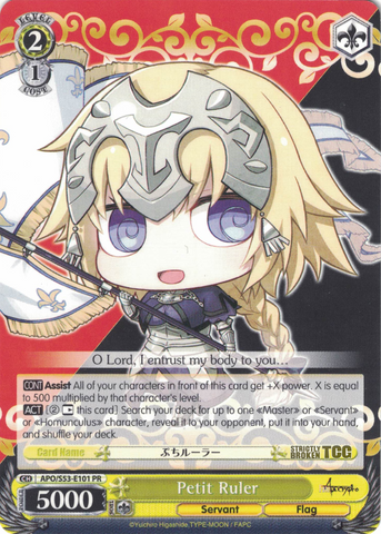 APO/S53-E101 Petit Ruler - Fate/Apocrypha English Weiss Schwarz Trading Card Game