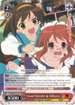 SY/W08-E101 Usual Haruhi & Mikuru - The Melancholy of Haruhi Suzumiya English Weiss Schwarz Trading Card Game