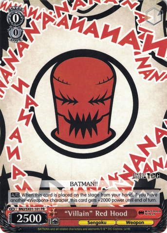 BNJ/SX01-101 "Villain" Red Hood - Batman Ninja English Weiss Schwarz Trading Card Game