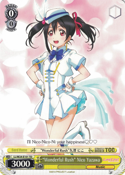 LL/W24-E101 "Wonderful Rush" Nico Yazawa - Love Live! Trial Deck English Weiss Schwarz Trading Card Game