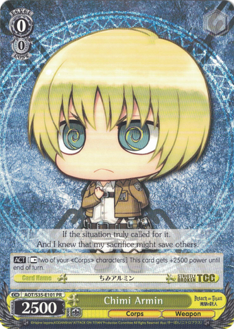 AOT/S35-E101 Chimi Armin - Attack On Titan Vol.1 English Weiss Schwarz Trading Card Game