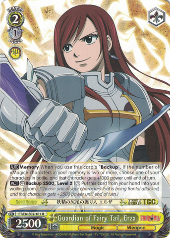 FT/EN-S02-101 Guardian of Fairy Tail, Erza - Fairy Tail English Weiss Schwarz Trading Card Game