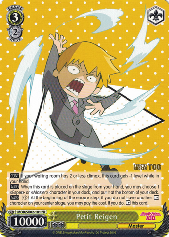 MOB/SX02-101 Petit Reigen - Mob Psycho 100 English Weiss Schwarz Trading Card Game